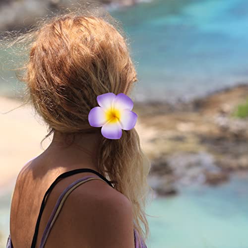 12 יחידות הוואי פרח שיער קליפ כלה כבנה שיער אביזרי טרופי חוף מסיבת חתונה אירוע קישוט