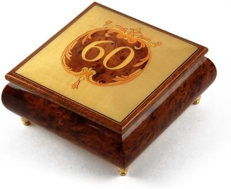בעבודת יד 30 הערה 60 שנה להיווסדו או יום הולדת עם תיבת תכשיטים מוזיקלית של מסגרת קישוט - יריד סקרבורו