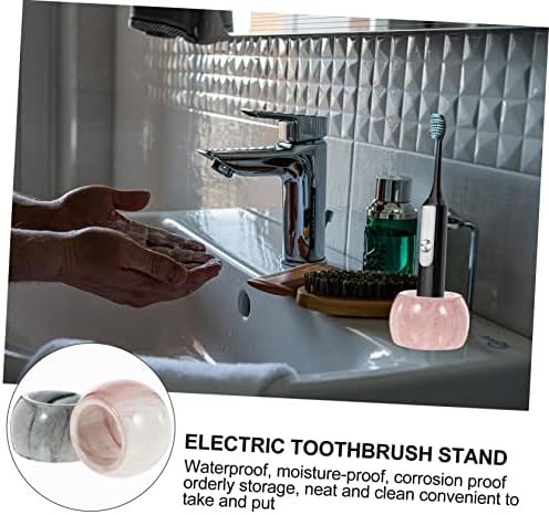 Zerodeko 2 PCS מחזיק מברשת שיניים חשמלית מחזיק מחזיק משרד קישוטי שולחן כתיבה טופר זוגי זוג חרסינה חשמלית משחת שיניים מתקן שיניים מברשת
