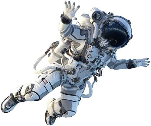 12 אסטרונאוט מס '1 מדבקות קיר מדבקת קיר נשלפת לבנים לחדר שינה תפאורה לחדר שינה מדע עתידני Sci Fi Cosmonaut