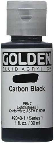 נוזל מוזהב צבע אקרילי 1 שחור פחמן אונקיה