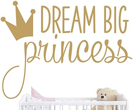 חלום נסיכה גדולה עם מדבקות קיר כתר מדבקה ויניל לילדים בנות תינוקות קישוט חדר שינה משתלת עיצוב בית עיצוב קיר ymx18