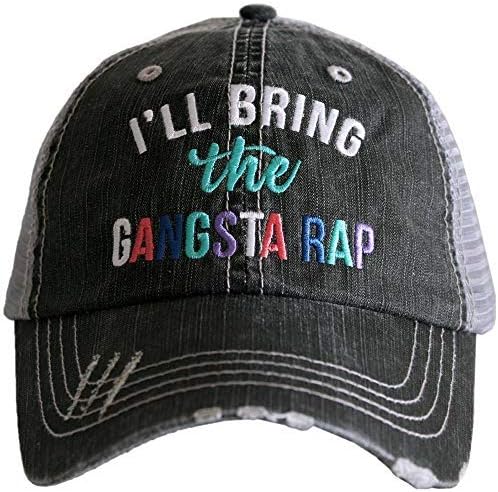 קטידיד אני אביא את כובע הבייסבול של גנגסטה ראפ - כובע משאיות לנשים - כובע כדור חמוד מסוגנן