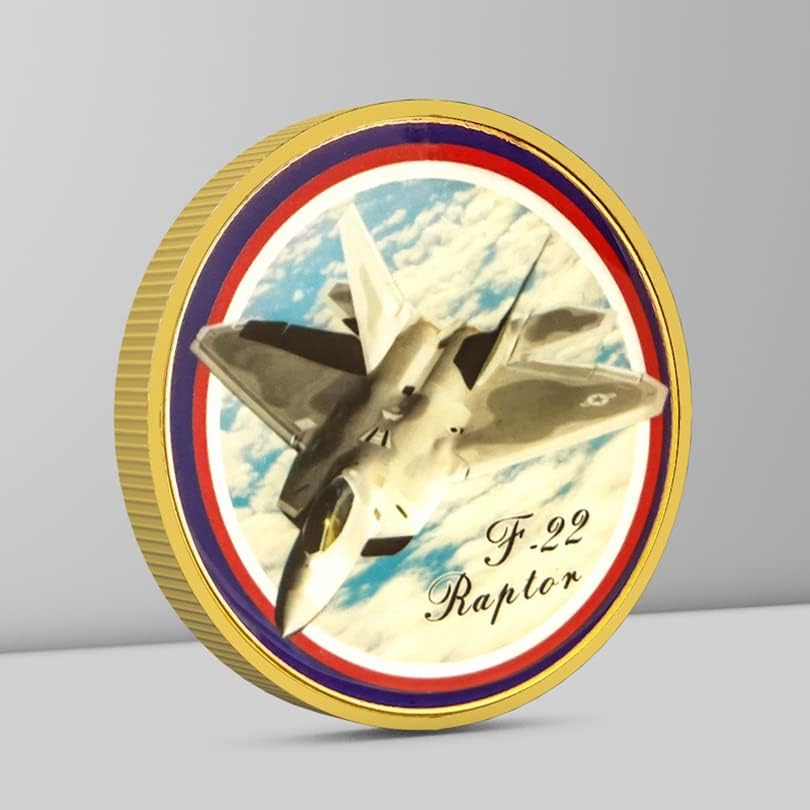 F22 מדליית לוחם Raptor Badge צבאי רטרו אתגר מטבע מטבע מעריץ צבאי מטבע קישוט