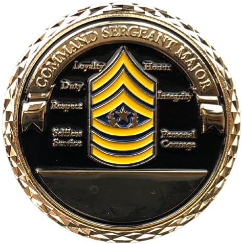 סמל פיקוד צבא ארצות הברית סמל סמל CSM חייל לדרגת CSM מטבע אתגר חיים