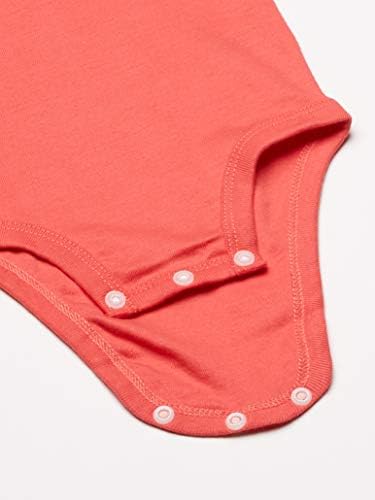 לתינוקות אורגניות לתינוקות אורגניות בנות גוף גוף כותנה שרוול קצר, חולצת סגירת הצמד, כתום/אדום/סגול, 3 חודשים אותנו