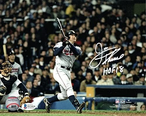 ג'ים תום חיצה את האינדיאנים בקליבלנד 8x10 צילום w/hof 18 בקט היה עד מספר 5 - תמונות MLB עם חתימה