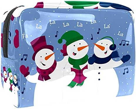 תיק קוסמטי לנשים, מקסים מקסים שקיות איפור אטומות למים נוסעים איש שלג לחג המולד חמוד שירה שירה שירה טיולטיקה מארגן אביזרים כמתנות