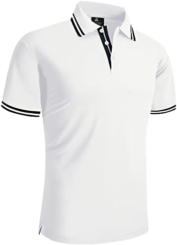 חנון תאורת פולו חולצות לגברים קצר שרוול קיץ סיבתי צווארון גולף טניס חולצה