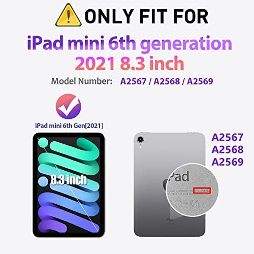 TimeCity iPad Mini 6 Case 2021, IPAD Mini דור שישי מארז 8.3 אינץ