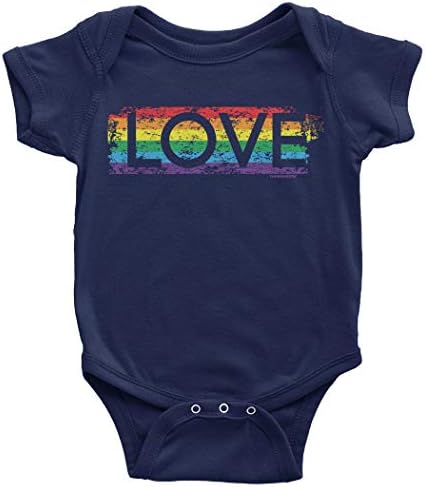 Threadrock Baby Pride Pride Crainbow Love Bodyshut לתינוק