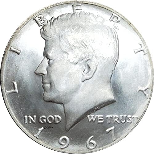 ארצות הברית ? דולר קנדי ​​חצי דולר באלוהים אנחנו סומכים על מטבע עותק מצופה קופרוניקל מכסף