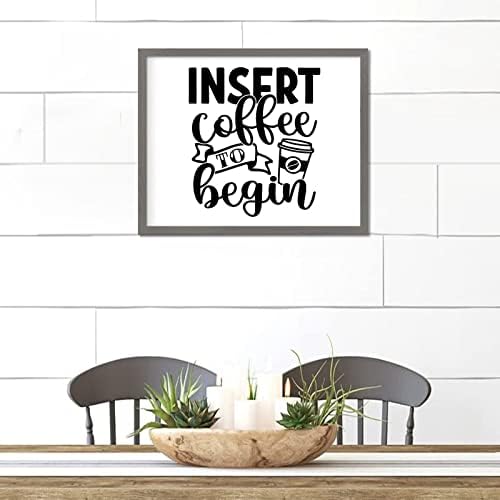 פסוק תנך תלוי מעץ ממוסגר ציטוטים חיוביים ציטוטים קפה אומר הכנס קפה כדי להתחיל שלט מעץ ממוסגר חיו