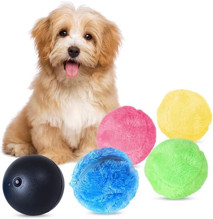 כדור רולינג אוטומטי של Kingonilne לכלבים, צעצוע כדור גלגול אינטראקטיבי סט כדורי גלגול חשמליים -