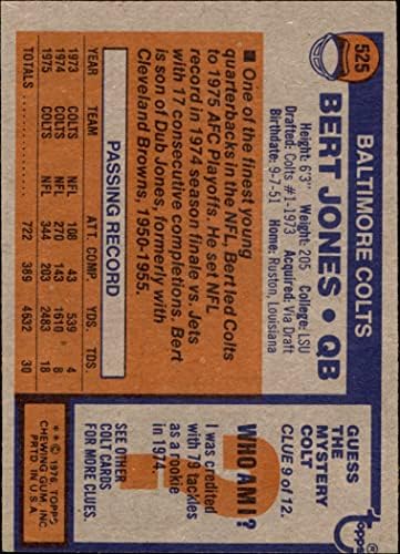 1976 TOPPS 525 BERT JONES BALTIMORE COLTS EX/MT COLTS LSU