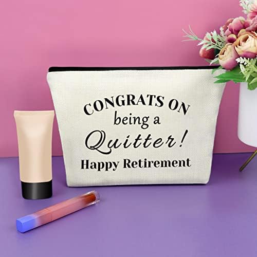 מתנת פרישה לנשים עמיתים לעבודה מתנות משרדיות תיק איפור מתנות פרידה מתנה להתראות לתיק הקוסמטי שלה Quitter מתנות פרישה שמחה