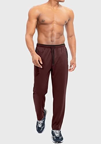 G מכנסי זיעה של גברים הדרגתיים עם כיסי רוכסן פתוחים מכנסיים אתלטיים תחתונים לאימון גברים, ריצה קלה, ריצה, טרקלין