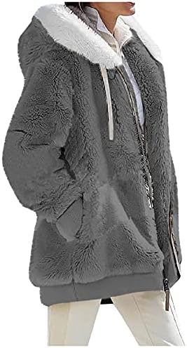 מעיל חורף של Foviguo, סוודרים חורפיים לנשים עם ברדס פאב שרוול ארוך סוודר קלאסי סוודר נוח צוואר נוחות נפוח