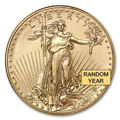 1986 - הווה 1/2 גרם אמריקן גולד נשר מטבע מטבע מבריק ללא סירוגין בתיבת המנטה של ​​ארצות הברית עם תעודת אותנטיות 25 $ MINT STATE