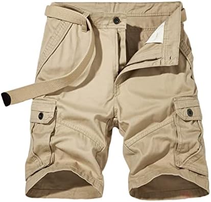 מכנסי כותנה של גברים קצרים קצרים קלאסיים במכנסיים קצרים קלאסיים מכנסי מטען מזדמנים מכנסיים חיצוניים טיולים רגליים עם ריבוי כיס