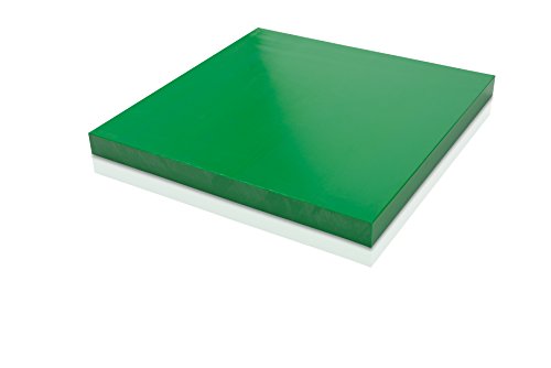 גיליון פלסטיק פוליאתילן UHMW 3/8 x 12 x 12 - צבע ירוק