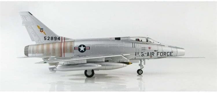 מאסטר תחביב F-100D Super Saber Bu.no. 55-2894 'MIG KILLER' USAF 416 TFS DA NANG AB 1965 1/72 DIECAST AIRCRAFT דגם שנבנה מראש