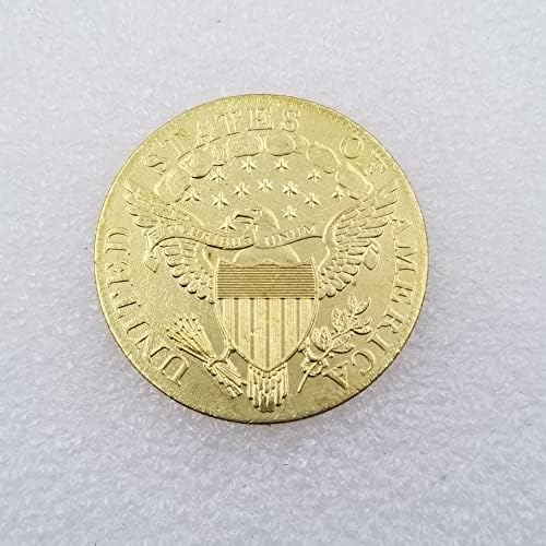 מלאכות עתיקות של צ'ינגפנג 1804 מטבע זהב אמריקאי מעגל כסף כסף זר כסוף 3209
