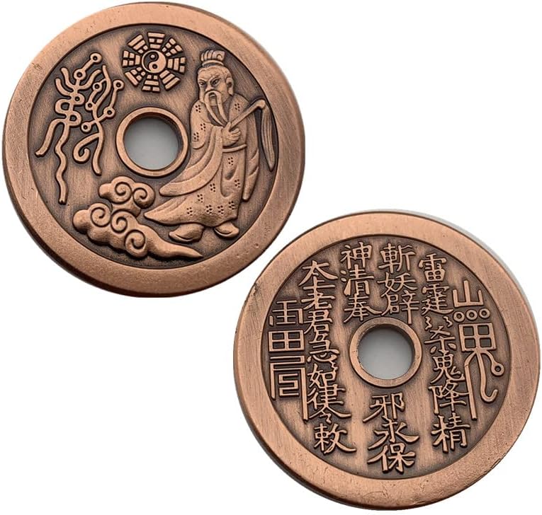 טאואיסט סיני טיישנג לאוג'ון חלול סגסוגת אבץ מצופה קישוטי מדליית ארד מטבע טאיג'י מטבע