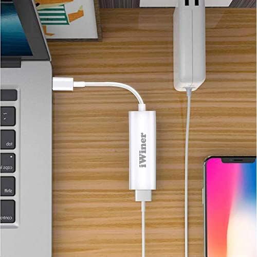 IWiner תואם למתאם MAG-SAFE למתאם USB C, USB C ל- MAG-SAFE 1 ו- 2 מתאם עבור MacBook, MacBook Air ועוד מכשירי USB-C ...