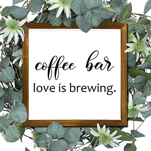סימן מסגרת קפה בר אהבה היא שלט מבשלת תנך ציטוט מעורר השראה קיר וינטג
