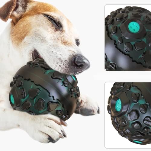 CICINOOSI צעצועים כלבים חריקים מטאוריט טוחנת כדור טוחן צעצוע כלב כפול TPR כדורי כלב רכים כדורי כלב נקיים צעצועים לכלבים אוראליים אגרסיביים