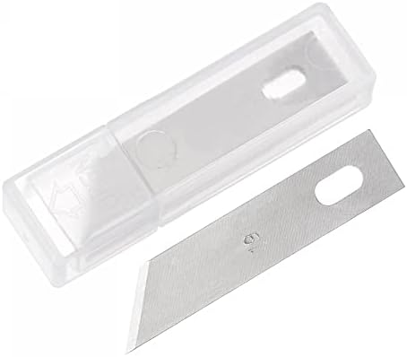 Uxcell 50 pcs 39x10.2mm להבי סכין מלאכה, להבי תחביב מהיר פלדה להביי החלפת להבים אמנות כלים לגילוף עם מארז אחסון