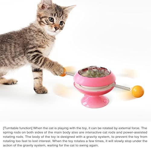 Goone Cat צעצועים אינטראקטיביים לחתולים מקורה, צעצועים לחתלתולים מצחיקים, צעצוע קפיץ של חתול לחיות מחמד עם כדורים לתפוס תרגיל, 3 חתכים