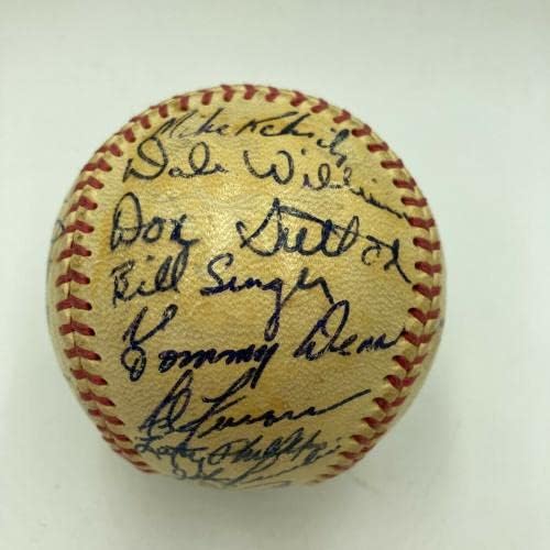 קבוצת דודג'רס של לוס אנג'לס משנת 1966 חתימה בייסבול 35 SIGs עם JSA COA - כדורי בייסבול עם חתימה