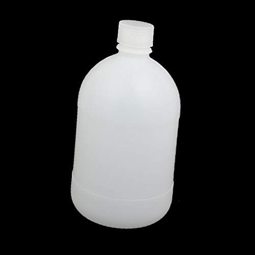 X-DREE 2 PCS 1000 מל פלסטיק עגול מעבדה מעבדה בקבוק בקבוק איטום בקבוק לבן (2 UNIDS 1000ML PLástico Redondo Botella de Reactivo de Laboratorio