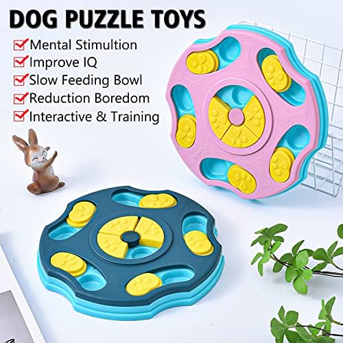 צעצועי פאזל לכלבים של Xigou, צעצועי כלבים אינטראקטיביים לכלבים חכמים קטנים ובינוניים, צעצועי העשרה לכלבים צעצועים לגירוי נפשית לאימונים,