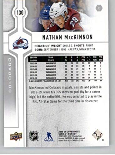 2019-20 סיפון עליון 130 נתן מקינון קולורדו מפולת NHL כרטיס מסחר בהוקי