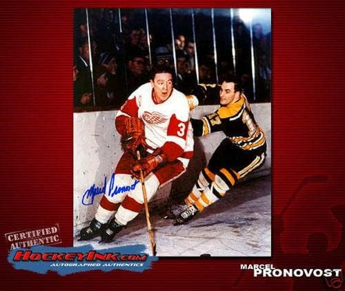 מרסל פרונובוסט חתמה על כנפיים אדומות של דטרויט 8 x 10-70054 - תמונות NHL עם חתימה