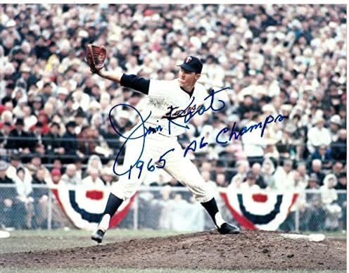 ג'ים קאת מינסוטה תאומים 1965 Al Champs Action חתום 8x10 - תמונות MLB עם חתימה