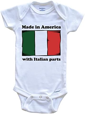 מיוצר באמריקה עם חלקים איטלקיים מצחיק איטליה דגל חתיכה אחת