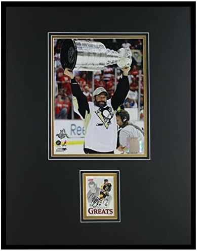 ביל גרין חתום מסגר 16x20 תצוגת צילום JSA פינגווינים גביע סטנלי - תמונות NHL עם חתימה