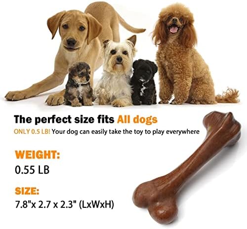 צעצועי כלבים של UXVA לעיסות אגרסיביות, כלבי עצם ניילון בלתי ניתנים להריסה, צעצועים עמידים, צעצועי בקיעת גורים קשוחים, צעצועים לכלבים אינטראקטיביים