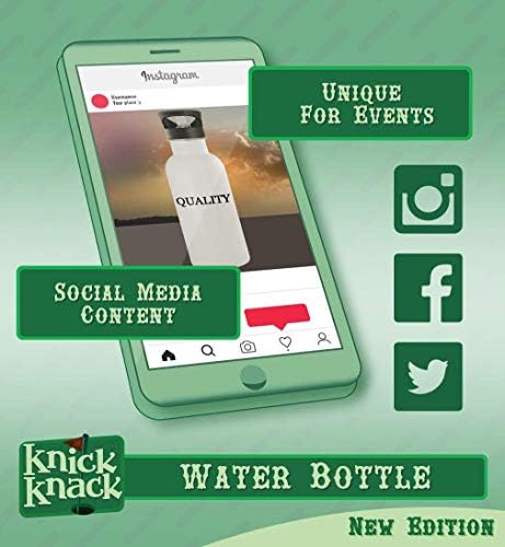 מתנות Knick Knack Vocalness - 20oz נירוסטה hashtag בקבוק מים חיצוני, כסף