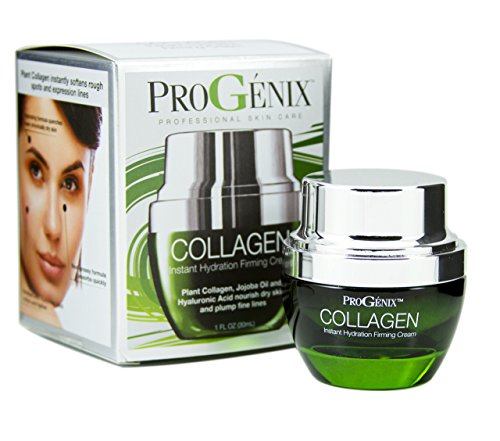 פרוגניקס קולגן לחות מיידית מיצוק ושמנת פנים שמנמנה עם חומצה היאלורונית ושמן חוחובה. 1 עוז